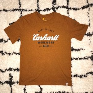 Carhartt Men's Brown Graphic T Shirt Made To Last Workwear Size M Medium Relaxed